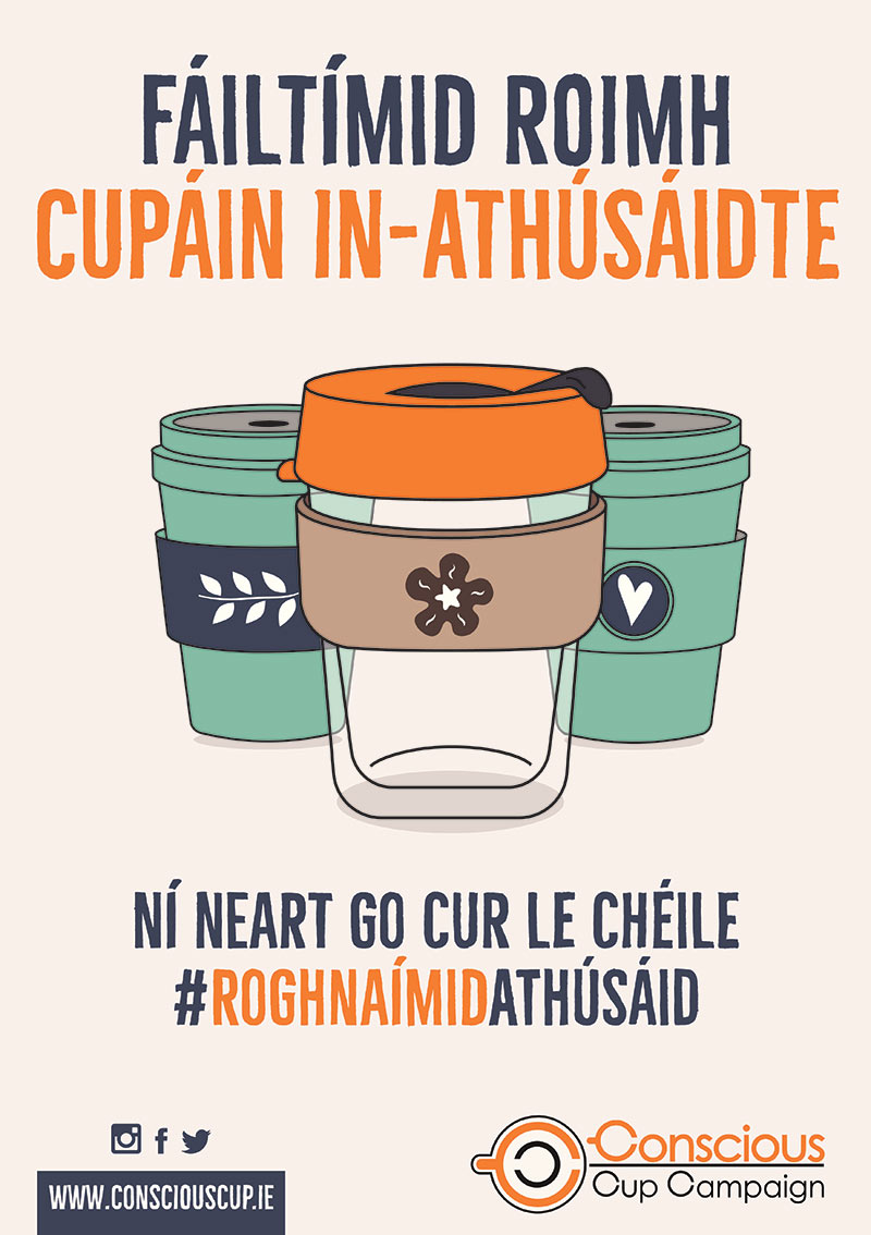 Poster: We Welcome Reusable Poster Irish print